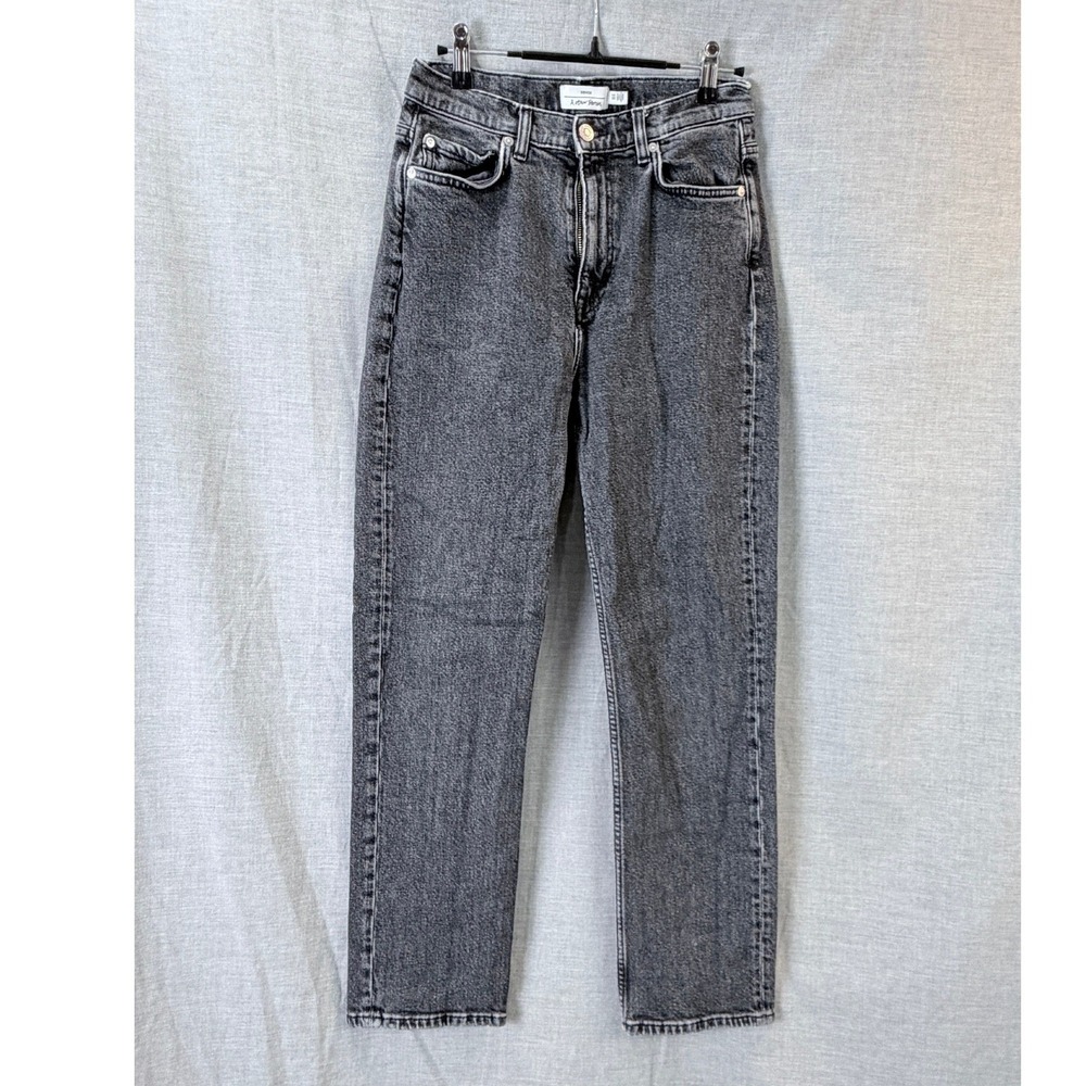 Denim & Other Stories Light Black Wash Straight Leg Jeans US 28 High‎ Rise Denim